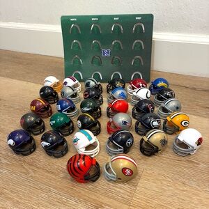 NFL Riddell Mini Helmet Collection Lot w/ Display Board – 32 Teams